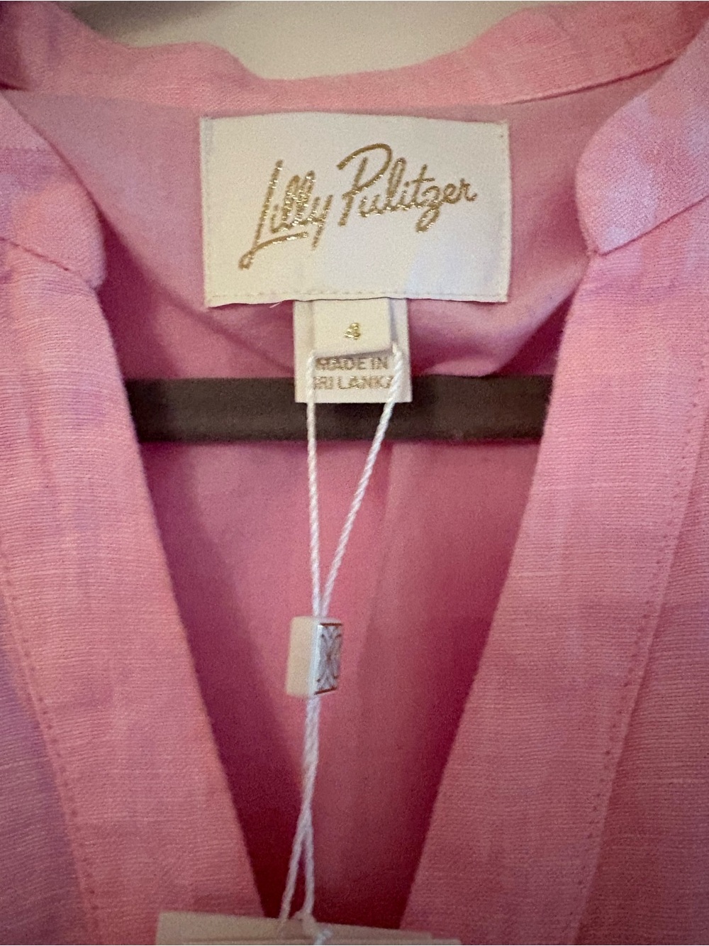 Lilly Pulitzer lined Light Pink Linen Tunic Dress NWT - Picture 3 of 6
